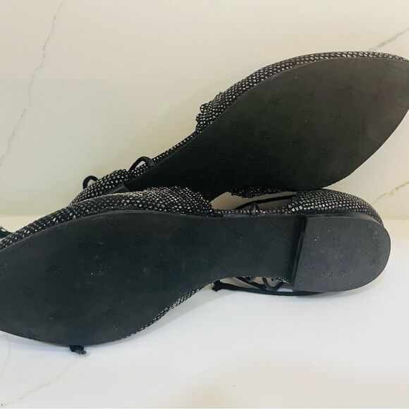 Jack Rogers Black Flats with Elegant Ankle Wrap - Picture 10 of 12